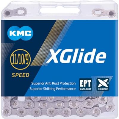 Catena KMC X-Glide EPT CUES - 9/11 Velocità - Argento Catena KMC X-Glide EPT CUES - 9/11 Velocità - Argento