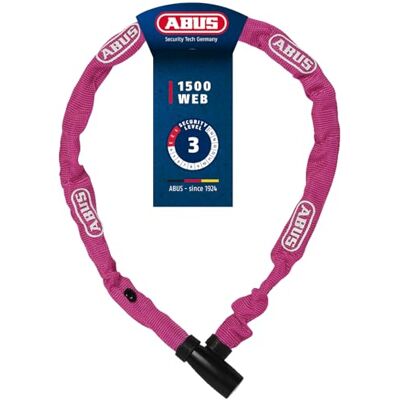 ABUS Lucchetto a Catena 1500 Web Lucchetto per Bicicletta in Acciaio Speciale Catena Rotonda di 4 mm di Spessore Livello di Sicurezza 3 ABUS Lucchetto a Catena 1500 Web Lucchetto per Bicicletta in Acciaio Speciale Catena Rotonda di 4 mm di Spessore Livello di Sicurezza 3