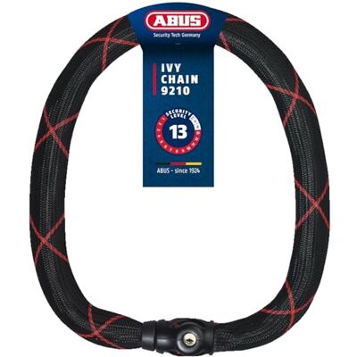 ABUS Lucchetto a catena Ivy Chain 9210 lucchetto per bicicletta in acciaio temprato catena spessa 10 mm livello di sicurezza 13 ABUS Lucchetto a catena Ivy Chain 9210 lucchetto per bicicletta in acciaio temprato catena spessa 10 mm livello di sicurezza 13