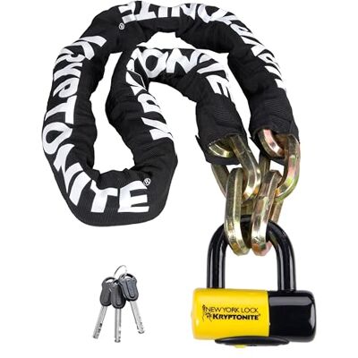 KRYPTONITE 0720018 New York Fahgettaboudit Catena 1415 con NY Disc 15 mm Shackle, 14 mm x 150 cm KRYPTONITE 0720018 New York Fahgettaboudit Catena 1415 con NY Disc 15 mm Shackle, 14 mm x 150 cm