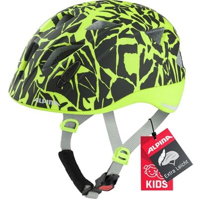 ALPINA Unisex Bambini, XIMO L.E. casco da ciclismo, black-neon sparkle matt, 47-51 cm ALPINA Unisex Bambini, XIMO L.E. casco da ciclismo, black-neon sparkle matt, 47-51 cm