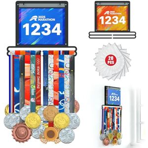 Jolitac Espositore per medaglie Sportive, da Parete, per 40 medaglie, 100 pettorali da Corridore, 20 Tasche per pettorali da Gara Jolitac Espositore per medaglie Sportive, da Parete, per 40 medaglie, 100 pettorali da Corridore, 20 Tasche per pettorali da Gara