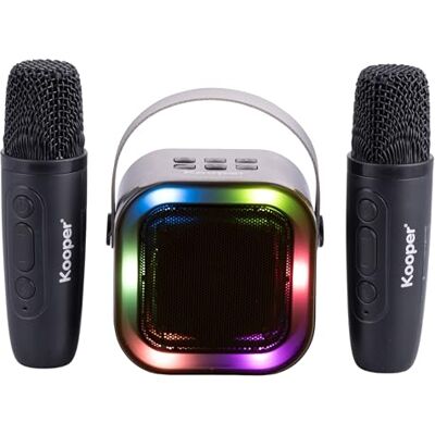 GALILEO Mini Cassa Karaoke Portatile RGB, 2 microfoni Wireless, Kooper GALILEO Mini Cassa Karaoke Portatile RGB, 2 microfoni Wireless, Kooper