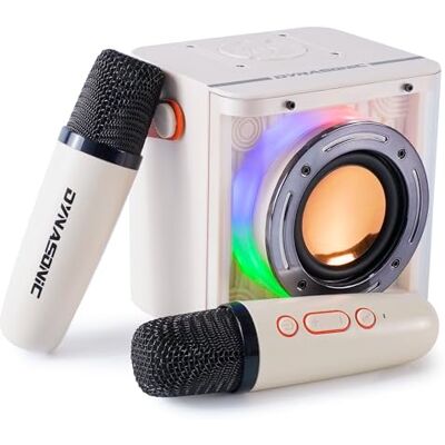 DYNASONIC B52 - Karaoke Bluetooth con Microfoni per Bambini DYNASONIC B52 - Karaoke Bluetooth con Microfoni per Bambini
