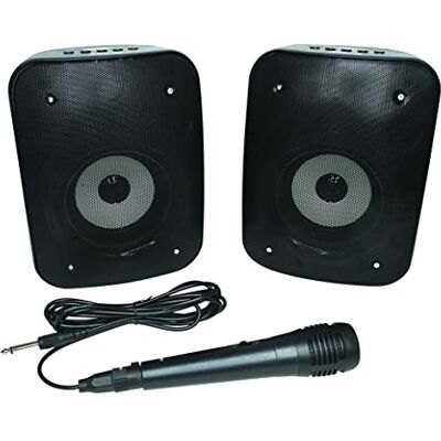 Lexibook , iParty, Set di 2 altoparlanti stereo Bluetooth®, microfono incluso, luminoso, durata della batteria 3H, Bluetooth 5.0, BTS500Z Lexibook , iParty, Set di 2 altoparlanti stereo Bluetooth®, microfono incluso, luminoso, durata della batteria 3H, Bluetooth 5.0, BTS500Z