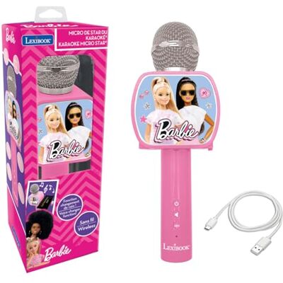 Lexibook Barbie, Microfono Bluetooth® con Funzione di Cambio Voce, Supporto per Telefono Incluso, Altoparlante Incorporato, Rosa, Lexibook Barbie, Microfono Bluetooth® con Funzione di Cambio Voce, Supporto per Telefono Incluso, Altoparlante Incorporato, Rosa,