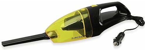 Dunlop 141114, Automotive Aspirapolvere a Umido e a Secco, 12 V/60 W, prolunga per ugelli, Nero/Giallo