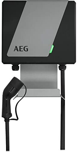 AEG Wallbox Stazione di Ricarica per Auto elettriche/ibride, 22 KW con Interruttore Fi Tipo B, Nero/Grigio