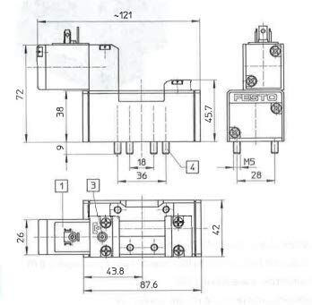 FESTO mvh-5/3g-1/8 b-vi elettrovalvola