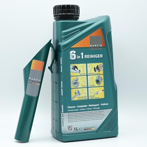 Martin Strauss Euro6 in 1 detergente, 1 litro, 3 dosaggi per la decokazione del sistema di scarico diesel: AGR, Turbo, Kat, DPF, lambda, valvole