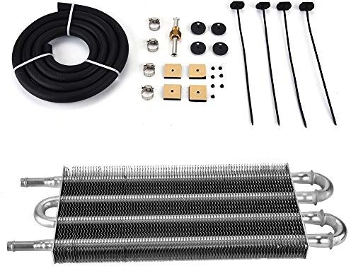 EBTOOLS Kit radiatore olio per servosterzo automobilistico, radiatore trasmissione tubo e aletta Convertitore radiatore auto-manuale a 4 ranghi