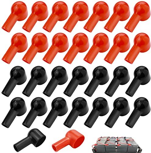 Generic JNWYH, 40 pezzi copribatteria per auto, flessibile, morbido PVC, copertura universale per morsetti della batteria per moto, auto, camion, barca, camper