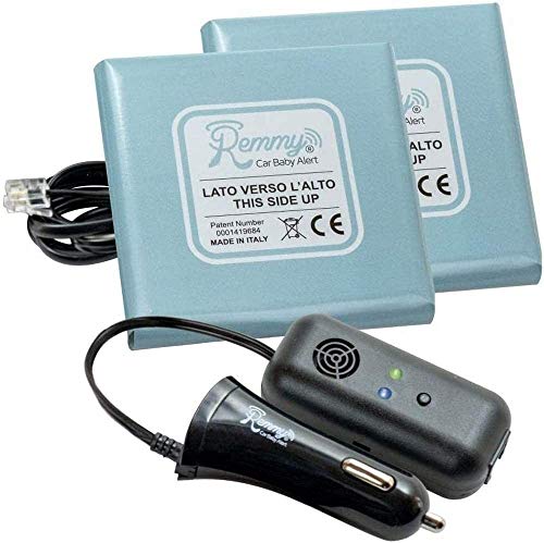 Remmy Dispositivo Anti Abbandono per Seggiolino Auto Bambini 0-4 anni Sistema con Allarme Presa Accendisigari USB Versione per 2 Seggiolini per Auto Standard (NO Start and Stop)