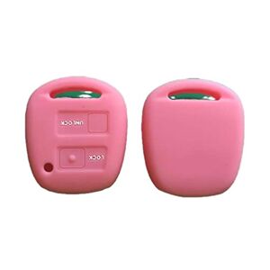 ELLENNE Guscio Chiave Cover Toyota AYGO Yaris RAV4 Peugeot Silicone TOYOTA-45 (Rosa)