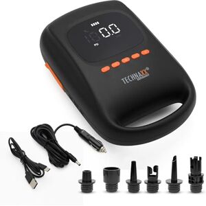 Technaxx TX-266, pompa ad aria a batteria per SUP con la funzione Power Bank Batteria da 7500 mAh, arresto automatico della pompa, 2 luci LED, ricarica da auto a 12 V e cavi USB-C Technaxx TX-266, pompa ad aria a batteria per SUP con la funzione Power Bank Batteria da 7500 mAh, arresto automatico della pompa, 2 luci LED, ricarica da auto a 12 V e cavi USB-C