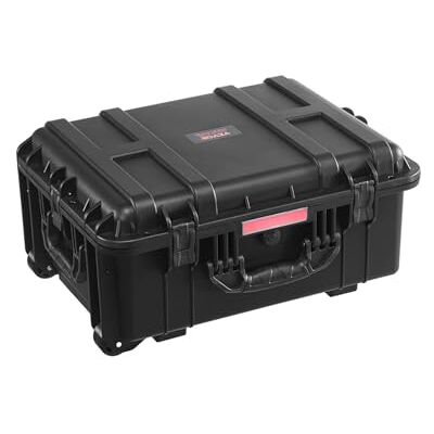 VEVOR Valigie Rigida Impermeabile 70,8 L, Custodia Protettiva Resistente alle Intemperie IP67 con 4 Clip, 4 Fori con Ruote Girevoli e Maniglia di Trazione Retrattile, per Lucchetto e Schiuma, Nero VEVOR Valigie Rigida Impermeabile 70,8 L, Custodia Protettiva Resistente alle Intemperie IP67 con 4 Clip, 4 Fori con Ruote Girevoli e Maniglia di Trazione Retrattile, per Lucchetto e Schiuma, Nero