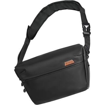 TARION Borsa a tracolla per fotocamera DSLR, borsa a tracolla con 2 divisori rimovibili, Nero, S, Borsa Messenger TARION Borsa a tracolla per fotocamera DSLR, borsa a tracolla con 2 divisori rimovibili, Nero, S, Borsa Messenger