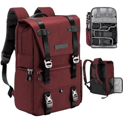 K&F CONCEPT Zaino per Fotocamera Professonale, 20L Borsa Fotocamera Fotografia Portatile, Multifunzionale Zaino Fotografico con Copertura Antipioggia, Scomparto per Laptop da 15.6 Pollici K&F CONCEPT Zaino per Fotocamera Professonale, 20L Borsa Fotocamera Fotografia Portatile, Multifunzionale Zaino Fotografico con Copertura Antipioggia, Scomparto per Laptop da 15.6 Pollici