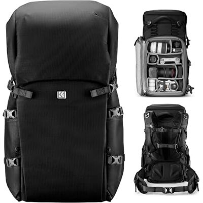 K&F CONCEPT Zaino per fotocamera, zaino da viaggio all'aperto di grande professtional splashproof Borsa a tracolla multifunzionale per Macchine fotografiche, obiettivo, treppiede, laptop, drone K&F CONCEPT Zaino per fotocamera, zaino da viaggio all'aperto di grande professtional splashproof Borsa a tracolla multifunzionale per Macchine fotografiche, obiettivo, treppiede, laptop, drone
