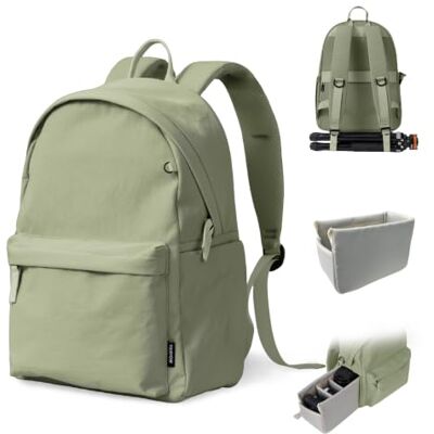 TARION Zaino Fotografico Leggero Borsa Fotografica Casuale per DSLR Verde Zaino Fotocamera Piccolo con Scomparto per Laptop da 14'' per Uso Diario Fotografia Reflex ONCE LT 15 TARION Zaino Fotografico Leggero Borsa Fotografica Casuale per DSLR Verde Zaino Fotocamera Piccolo con Scomparto per Laptop da 14'' per Uso Diario Fotografia Reflex ONCE LT 15