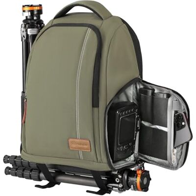 TARION Zaino Fotografico Borsa Fotografica: Zaino Macchina Fotografica Professionale Borse per Fotocamera Reflex DSLR con Custodia per Laptop da 15" Copertura Antipioggia Verde TB-04 TARION Zaino Fotografico Borsa Fotografica: Zaino Macchina Fotografica Professionale Borse per Fotocamera Reflex DSLR con Custodia per Laptop da 15" Copertura Antipioggia Verde TB-04