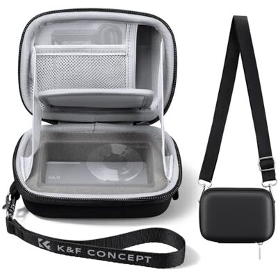 K&F CONCEPT Custodia Fotocamera Digitale, Nera, S Borsa Rigida da Viaggio in EVA, Custodia Protettiva Antiurto,BE01 K&F CONCEPT Custodia Fotocamera Digitale, Nera, S Borsa Rigida da Viaggio in EVA, Custodia Protettiva Antiurto,BE01