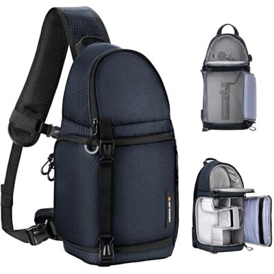 K&F CONCEPT Borsa Fotografica a Tracolla Impermeabile Antifurto Design casual compatto antifurto, reflex mirrorless, tracolla regolabile, tasche multiple, protezione impermeabile BS02 K&F CONCEPT Borsa Fotografica a Tracolla Impermeabile Antifurto Design casual compatto antifurto, reflex mirrorless, tracolla regolabile, tasche multiple, protezione impermeabile BS02
