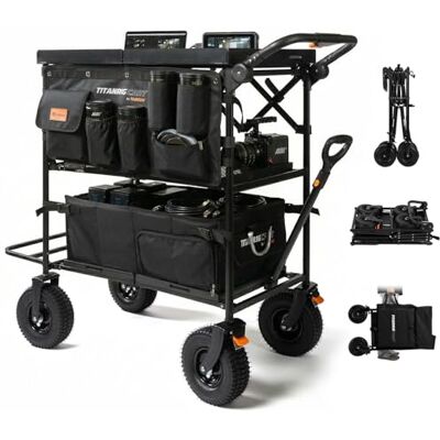 TARION Titanrig Cart Pro Carrello Fotografico Pieghevole con Ruote TARION Titanrig Cart Pro Carrello Fotografico Pieghevole con Ruote
