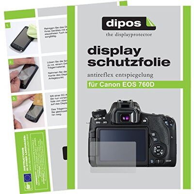 dipos 6x Pellicola Protettiva opaca per Canon EOS 760D Antiriflesso, riduce i riflessi, si adatta perfettamente, ultra sottile, antigraffio, senza bolle, anti impronte, autoadesiva dipos 6x Pellicola Protettiva opaca per Canon EOS 760D Antiriflesso, riduce i riflessi, si adatta perfettamente, ultra sottile, antigraffio, senza bolle, anti impronte, autoadesiva