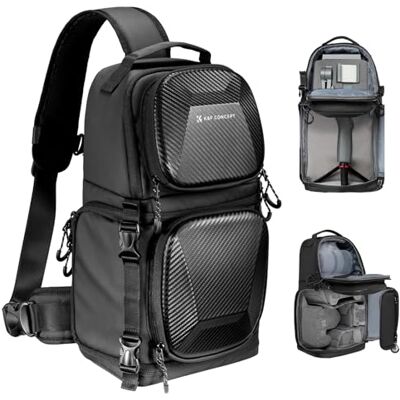 K&F CONCEPT Borsa Fotografica a Tracolla Impermeabile Leggera Design casual antifurto, reflex e mirrorless, tracolla regolabile, tasche multiple, protezione impermeabile quotidiana BS07 K&F CONCEPT Borsa Fotografica a Tracolla Impermeabile Leggera Design casual antifurto, reflex e mirrorless, tracolla regolabile, tasche multiple, protezione impermeabile quotidiana BS07