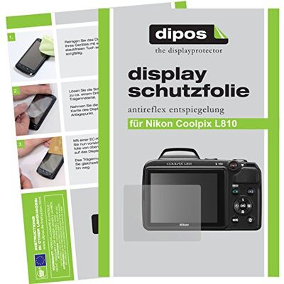 dipos 2x Pellicola Protettiva opaca per Nikon Coolpix L810 Antiriflesso, riduce i riflessi, si adatta perfettamente, ultra sottile, antigraffio, senza bolle, anti impronte, autoadesiva dipos 2x Pellicola Protettiva opaca per Nikon Coolpix L810 Antiriflesso, riduce i riflessi, si adatta perfettamente, ultra sottile, antigraffio, senza bolle, anti impronte, autoadesiva