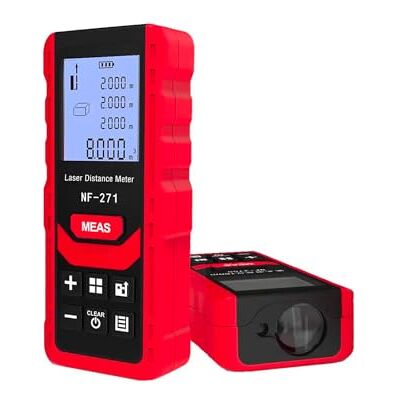 Avilia Telemetro Laser Professionale Misuratore Laser Portatile con Schermo LCD da 4 a 50m Misurazione Continua Area e Volume, con Memoria 50 Misure Avilia Telemetro Laser Professionale Misuratore Laser Portatile con Schermo LCD da 4 a 50m Misurazione Continua Area e Volume, con Memoria 50 Misure