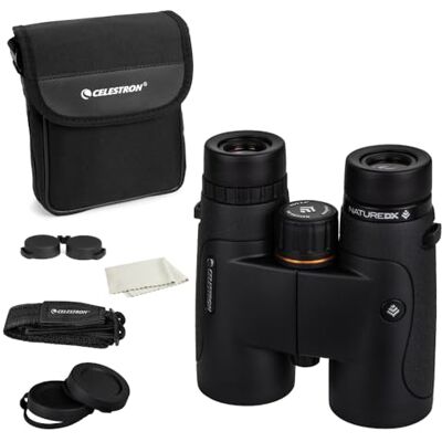 Celestron 72323 Nature DX 10x42 binocoli per esterni e birdwatching, completamente multistrato con prismi BaK-4, rinforzato in gomma, resistente ad acqua e nebbia Celestron 72323 Nature DX 10x42 binocoli per esterni e birdwatching, completamente multistrato con prismi BaK-4, rinforzato in gomma, resistente ad acqua e nebbia