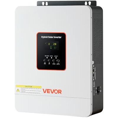 VEVOR Inverter Solare Ibrido Off-grid 3000 W 24 V CC a 230 V CA, Inverter e Caricabatteria Onda Sinusoidale Pura, Regolatore Solare MPPT da 80 A Integrato, Compatibile con Batteria al Litio al Piombo VEVOR Inverter Solare Ibrido Off-grid 3000 W 24 V CC a 230 V CA, Inverter e Caricabatteria Onda Sinusoidale Pura, Regolatore Solare MPPT da 80 A Integrato, Compatibile con Batteria al Litio al Piombo