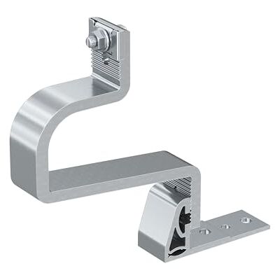 Fischer RH 52-67 V AL 10x Ganci in Alluminio per Tetti di Tegole, 2 Regolazioni, Innesto Verticale, per Profili Pannelli Solari Fotovoltaici, Fischer RH 52-67 V AL 10x Ganci in Alluminio per Tetti di Tegole, 2 Regolazioni, Innesto Verticale, per Profili Pannelli Solari Fotovoltaici,