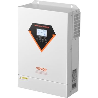 VEVOR Invertitore Solare Ibrido, Invertitore per Sistema Fuori Rete di Potenza a Onda Sinusoidale Pura Tutto in Uno, 48 V CC Monofase 220/230 V CA, 6000 W, con Regolatore Solare da 120 A Integrato VEVOR Invertitore Solare Ibrido, Invertitore per Sistema Fuori Rete di Potenza a Onda Sinusoidale Pura Tutto in Uno, 48 V CC Monofase 220/230 V CA, 6000 W, con Regolatore Solare da 120 A Integrato