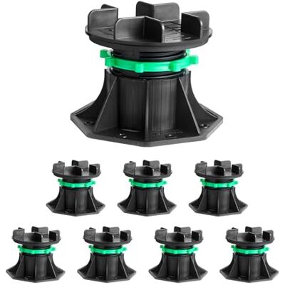 VEVOR Blocchi di Supporto per Ponte 8 Pezzi, Supporto per Ponti in Plastica, Carico 997,90 kg Pavimentazione, Sollevamento 90 a 118 mm Base Fondazione per Capannone Regolabile in Altezza VEVOR Blocchi di Supporto per Ponte 8 Pezzi, Supporto per Ponti in Plastica, Carico 997,90 kg Pavimentazione, Sollevamento 90 a 118 mm Base Fondazione per Capannone Regolabile in Altezza