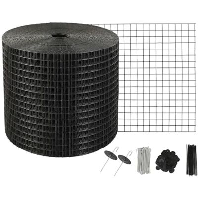 VEVOR Protezione per uccelli per pannelli solari, 15,2 cm x 30,4 m, antipiccioni, griglia solare con 100 chiusure in acciaio inox, protezione per pannello solare con rivestimento in PVC, 1,27 cm VEVOR Protezione per uccelli per pannelli solari, 15,2 cm x 30,4 m, antipiccioni, griglia solare con 100 chiusure in acciaio inox, protezione per pannello solare con rivestimento in PVC, 1,27 cm