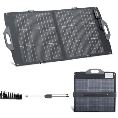 VEVOR Pannello Solare Bifacciale Portatile da 100 W, Pannello Fotovoltaico Monocristallino Pieghevole di Tipo N da 16 BB, Caricabatterie Solare Portatile con Uscita MC4, Tipo C per Campeggio VEVOR Pannello Solare Bifacciale Portatile da 100 W, Pannello Fotovoltaico Monocristallino Pieghevole di Tipo N da 16 BB, Caricabatterie Solare Portatile con Uscita MC4, Tipo C per Campeggio