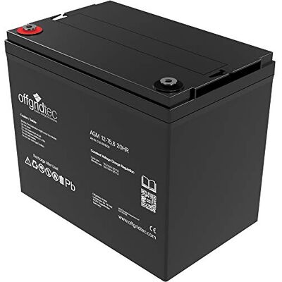 Offgridtec AGM Solar batteria Per applicazioni cicliche, 75,6 Ah/12 V, Offgridtec AGM Solar batteria Per applicazioni cicliche, 75,6 Ah/12 V,