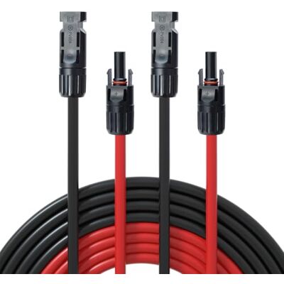 ECO-WORTHY Cavo solare ANFIL 6 mm2/10 AWG pannello solare fotovoltaico cavo di prolunga solare PV cavo con presa e spina per sistemi solare professionale da incasso (1 m rosso + 1 m nero) ECO-WORTHY Cavo solare ANFIL 6 mm2/10 AWG pannello solare fotovoltaico cavo di prolunga solare PV cavo con presa e spina per sistemi solare professionale da incasso (1 m rosso + 1 m nero)