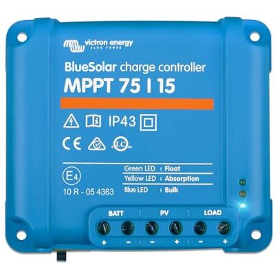 Victron Energy BlueSolar MPPT 75V 15 amp 12/24-Volt Regolatore di Carica Solare Victron Energy BlueSolar MPPT 75V 15 amp 12/24-Volt Regolatore di Carica Solare
