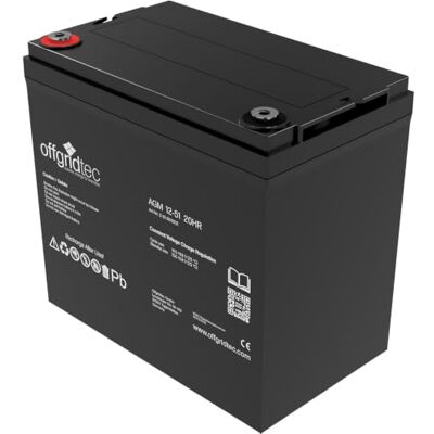 Offgridtec Batteria Solare AGM VRLA 12V 51Ah 20HR, Batteria AGM Deep-Cycle per Impianti Solari e Ibridi, Maniglia Ergonomica, Terminali a Vite M6, Bassa Autoscarica, Garanzia di 2 Anni Offgridtec Batteria Solare AGM VRLA 12V 51Ah 20HR, Batteria AGM Deep-Cycle per Impianti Solari e Ibridi, Maniglia Ergonomica, Terminali a Vite M6, Bassa Autoscarica, Garanzia di 2 Anni