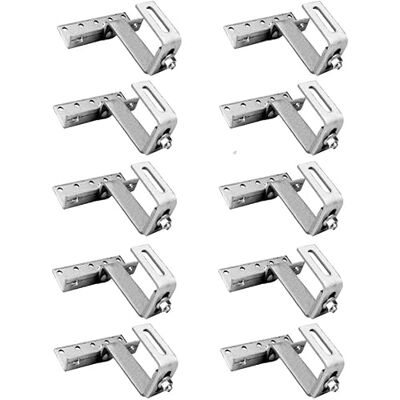 Offgridtec 10 pz. Gancio da tetto inox, montaggio solare regolabile in 3 direzioni, acciaio VA 5 mm, regolazione altezza 45–60 mm, per tetti in tegole/scandole e profili in alluminio 4x4 Offgridtec 10 pz. Gancio da tetto inox, montaggio solare regolabile in 3 direzioni, acciaio VA 5 mm, regolazione altezza 45–60 mm, per tetti in tegole/scandole e profili in alluminio 4x4
