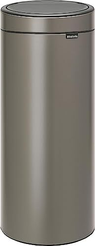 Brabantia Touch Bin New Pattumiera, Metallo, Platinum, 30 litri