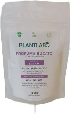 Plantlabo Profuma Bucato in Polvere Essenza Lavanda, 120 grammi per 20 dosi