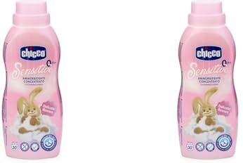 Chicco Sensitive Fiori Delicati Ammorbidente Concentrato, per Tutti i Capi del Bambino, Ipoallergenico senza Coloranti, 0+ Mesi, 750 ml (Confezione da 2)