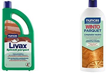 Nuncas Livax Splendi Parquet Cera Protettiva per Pavimenti in Legno 1L & Winto parquet 1L