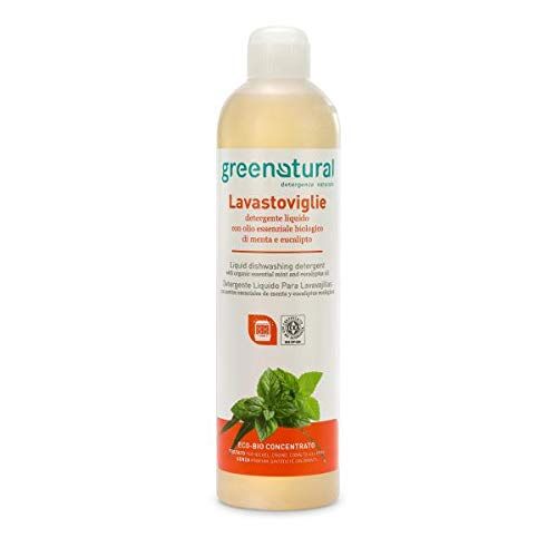Greenatural Detergente liquido per Lavastoviglie olio essenziale biologico di menta eucalipto 500 ml