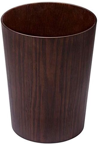 HASMI Cestino spazzatura Style Nordic Home soggiorno Studio Cestino può essere semplice in stile Creative Storage Bucket Pattumiera Rotonda (Color : Brown-1)